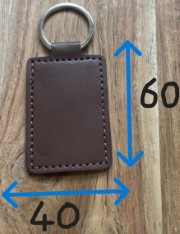 cuir marron rectangulaire bis bis (Personnalisé)